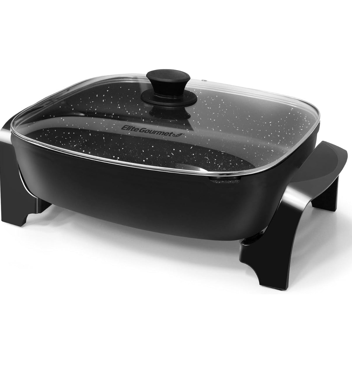 Elite Gourmet EG-6203 Extra Deep Jumbo Electric Skillet — 10.5 Qt Non-Stick with Vented Glass Lid │ Z3 Grade: 🟡 Open Box – Unused
