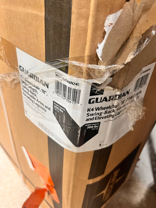 Guardian K4 Lightweight Transport Chair – 18" Seat Width │ 🟢 Z3 Grade: Brand New