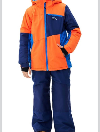 Smonty Kids Snow Suit — Insulated Waterproof Ski Jacket & Pants Set │ Z3 Grade: 🟢 Brand New (Sealed)