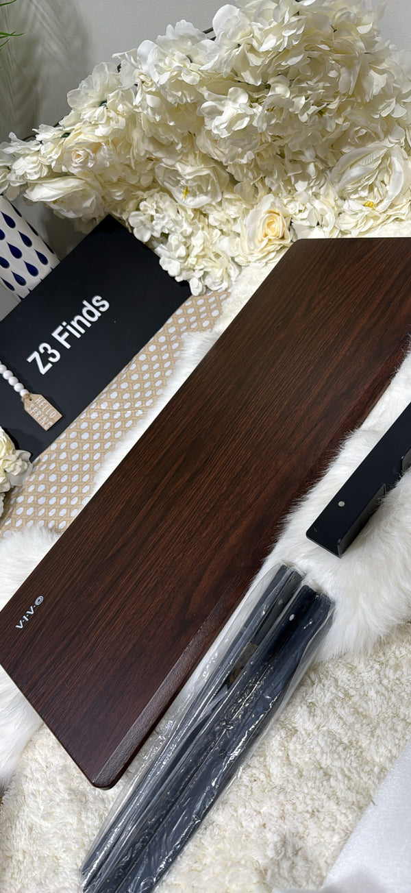 VIVO Monitor Riser (STAND-V000D Series) — Wood & Steel Desktop Stand │ Z3 Grade: 🟡 Open Box – Unused
