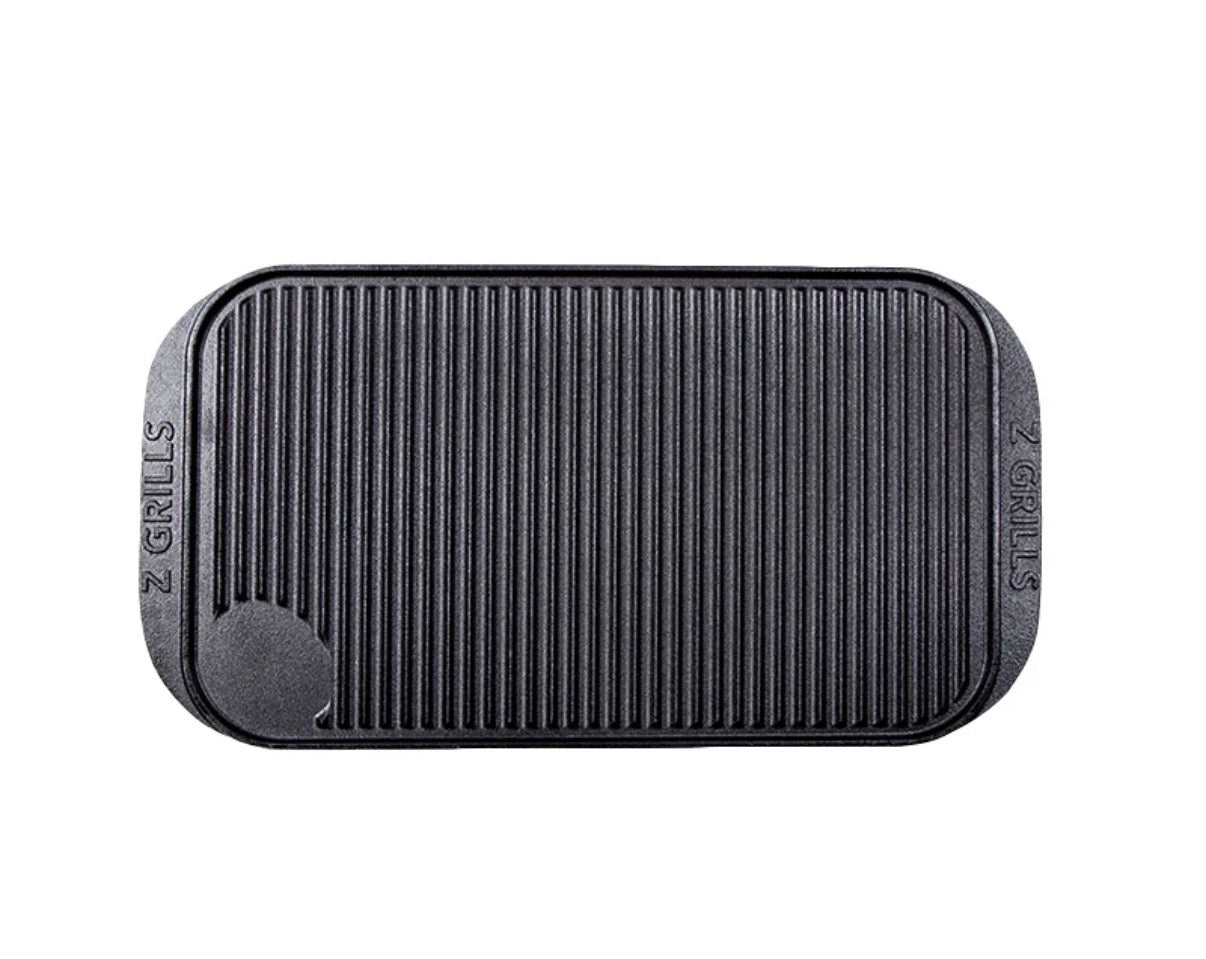 Z GRILLS Cast Iron 2-in-1 Reversible Griddle / Grill Pan — Dual-Sided Smooth + Ribbed Cooking Surface │ Z3 Grade: 🟡 Open Box – Unused