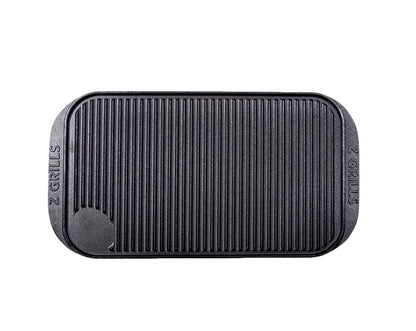 Z GRILLS Cast Iron 2-in-1 Reversible Griddle / Grill Pan — Dual-Sided Smooth + Ribbed Cooking Surface │ Z3 Grade: 🟡 Open Box – Unused