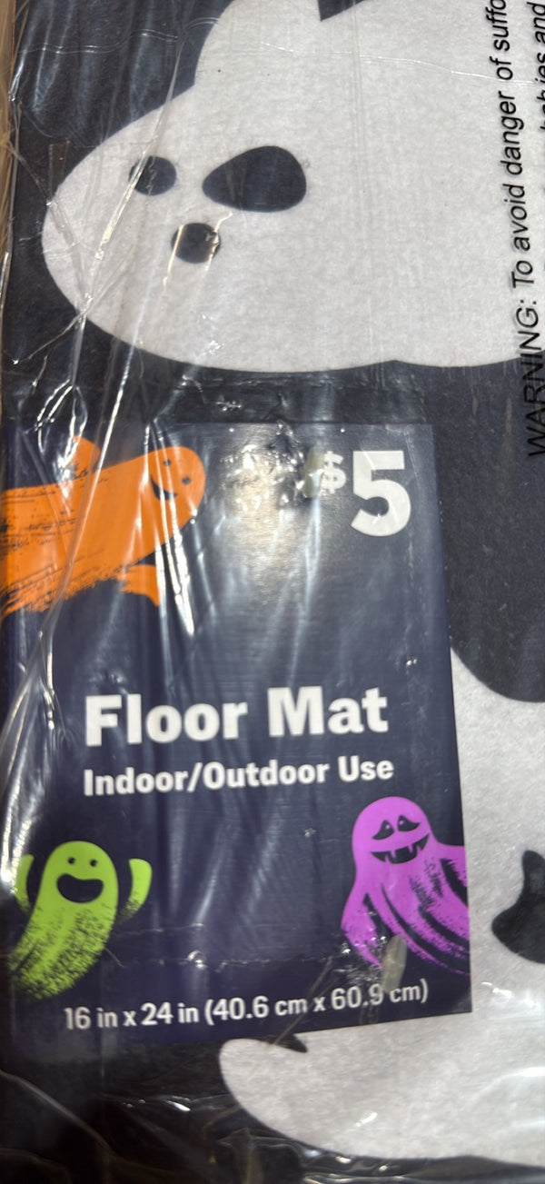 Hey Boo Halloween Floor Mat – 16" × 24" │ 🟢 Z3 Grade: Brand New