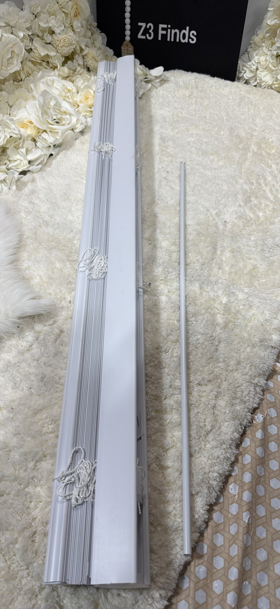 Eclipse White Vinyl Blinds – 44.5" W × 48" L │ 🟡 Z3 Grade: Open Box – Unused