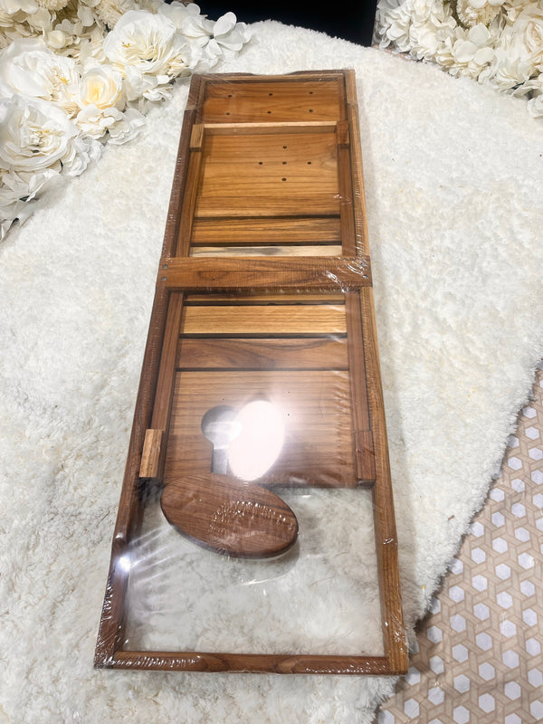 VaeFae Premium Teak Bathtub Tray │ 🟢 Z3 Grade: Brand New
