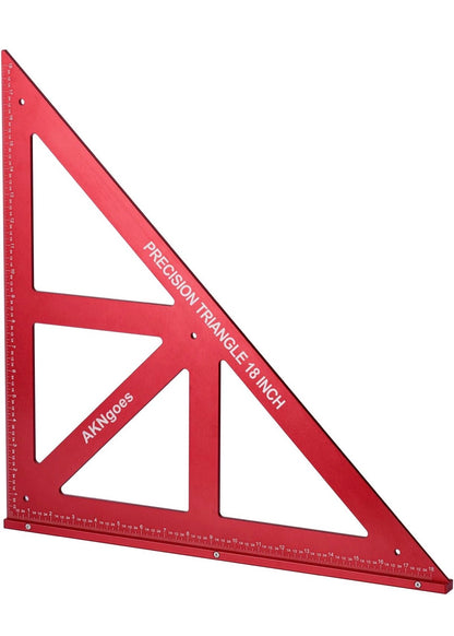 AKNgoes Precision Triangle Square 18" / 450mm — Aluminum Imperial & Metric Framing Square │ Z3 Grade: 🟡 Open Box – Unused