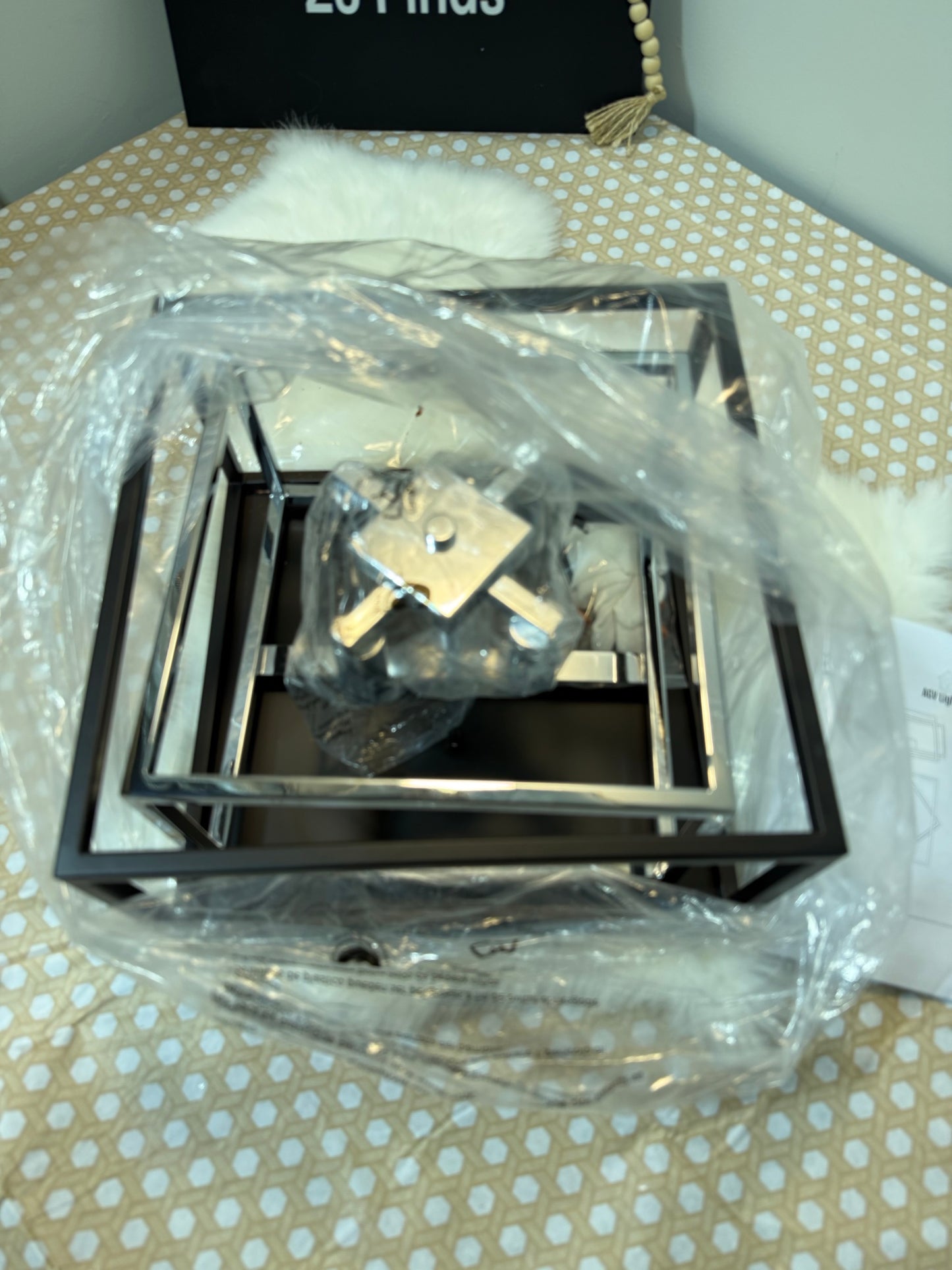 ZEYU Vanity Lighting Fixture — Modern Geometric Cage Bathroom / Vanity Light │ Z3 Grade: 🟡 Open Box – Unused