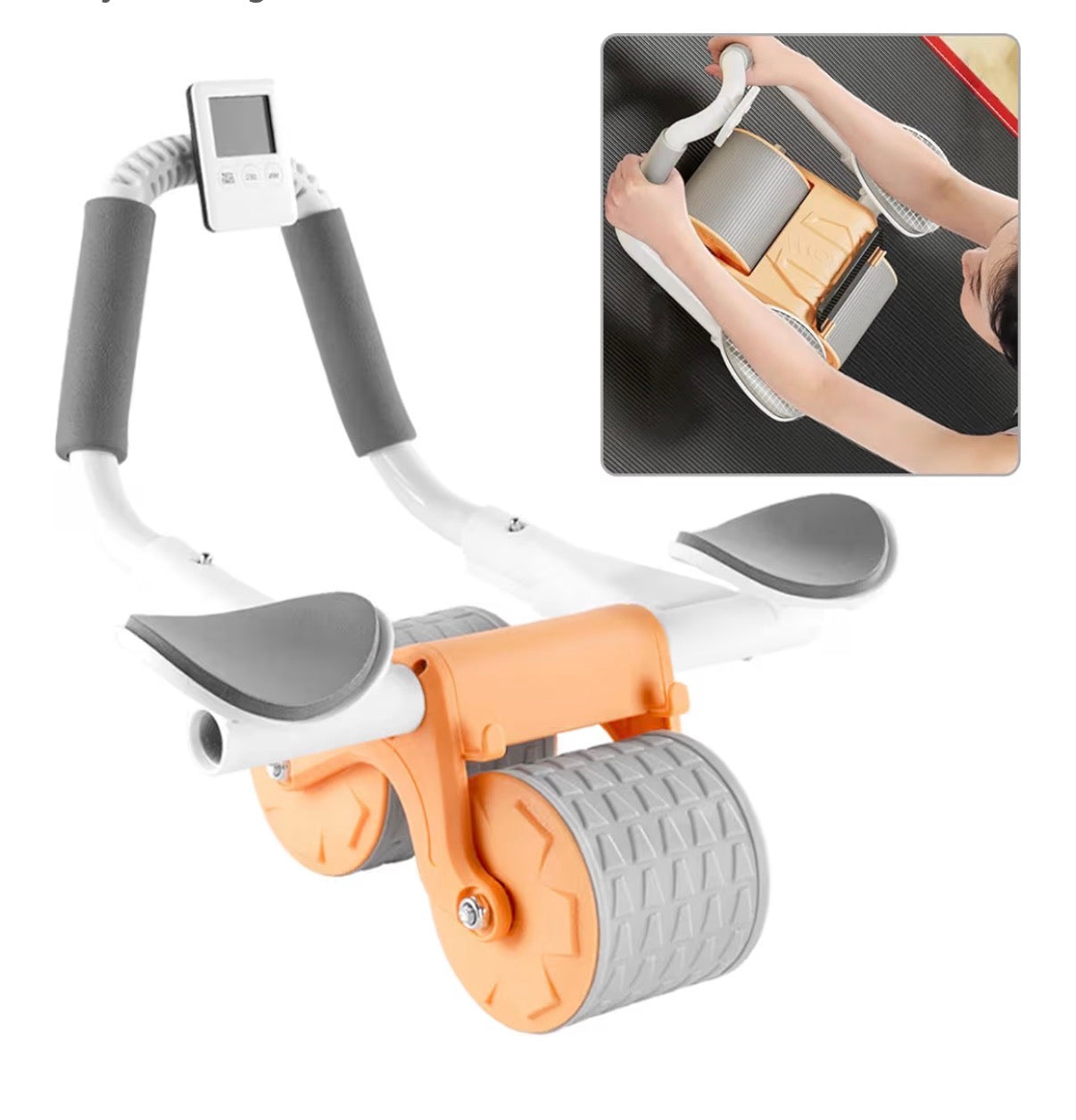 Generic Automatic Rebound Ab Roller Wheel — Elbow Support + Digital Timer & Dual Wheels │ Z3 Grade: 🟡 Open Box – Unused