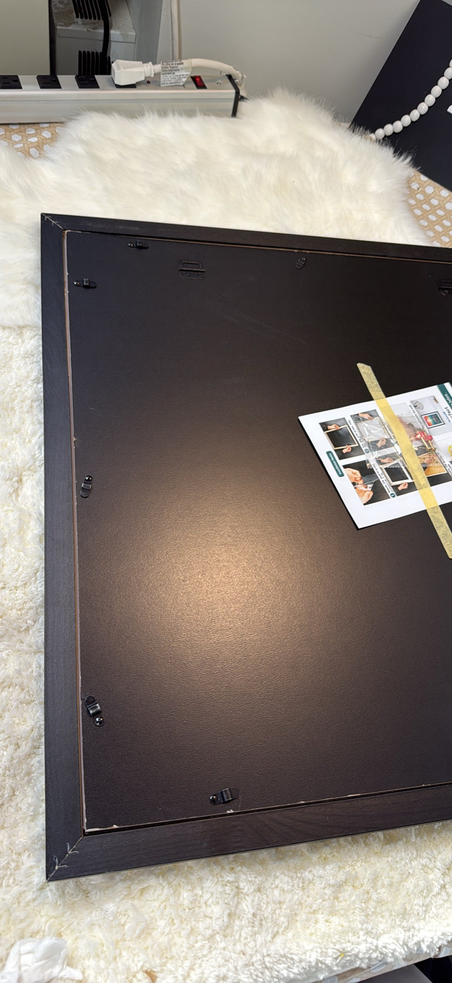 Generic Picture Frame — Black Wood-Look Frame with White Mat │ Z3 Grade: 🟢 Brand New (Sealed)
