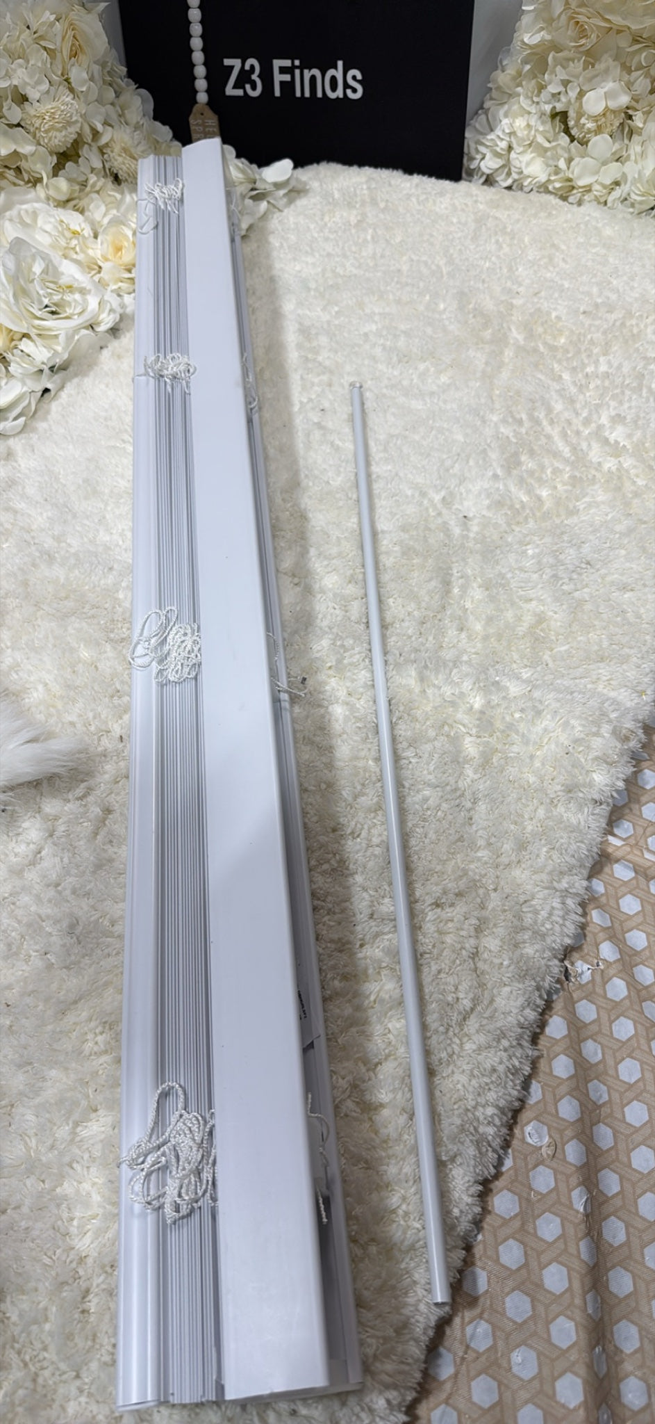 Eclipse White Vinyl Blinds – 44.5" W × 48" L │ 🟡 Z3 Grade: Open Box – Unused