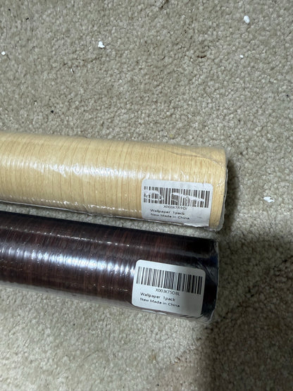 Wood Grain Contact Paper — Self-Adhesive Peel & Stick Wallpaper (White & Brown 2-Pack) │ Z3 Grade: 🟢 Brand New (Sealed)