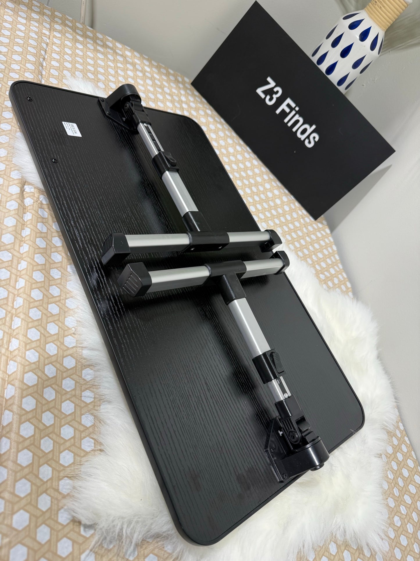 Besign LT06 Adjustable Laptop Table — Foldable Standing Bed Desk with Tilt & Height Adjustment │ Z3 Grade: 🟡 Open Box – Unused
