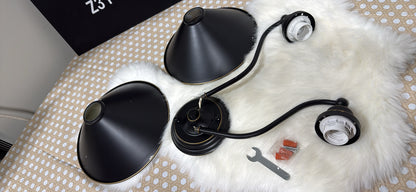Farmhouse 2-Light Vanity Wall Light — Oil-Rubbed Bronze Cone Shades │ Z3 Grade: 🟡 Open Box – Unused