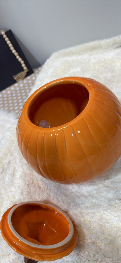 More Boos Please Pumpkin Ceramic Beverage Dispenser — Glossy Halloween Drink Jug with Spigot │ Z3 Grade: 🟡 Open Box – Unused