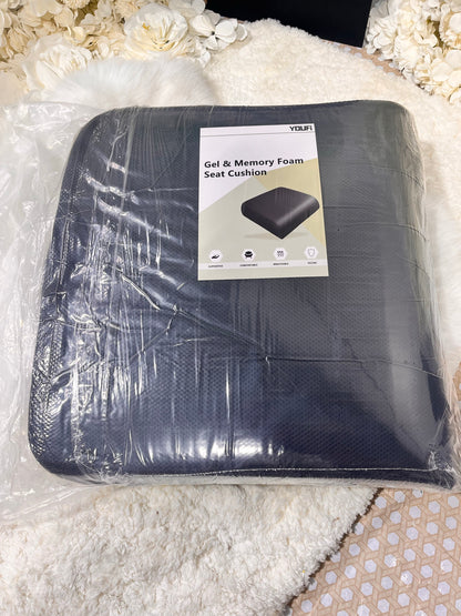 Extra Thick Gel & Memory Foam Seat Cushion │ 🟡 Z3 Grade: Open Box – Unused