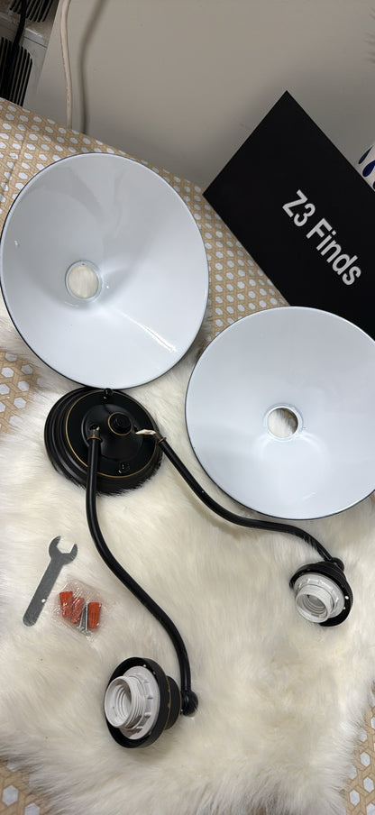 Farmhouse 2-Light Vanity Wall Light — Oil-Rubbed Bronze Cone Shades │ Z3 Grade: 🟡 Open Box – Unused