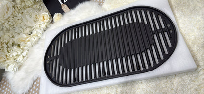 Z Grills Cast Iron Oval Grill Grate — 25" x 13" Reversible Cooking Grate │ Z3 Grade: 🟢 Brand New (Sealed)