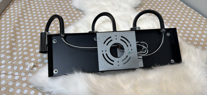ZEYU 3-Light Vanity Light — Pirate Ship Pattern, Black & Chrome │ Z3 Grade: 🟡 Open Box – Unused