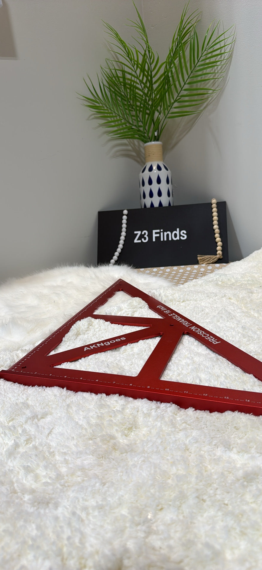 AKNgoes Precision Triangle Square 18" / 450mm — Aluminum Imperial & Metric Framing Square │ Z3 Grade: 🟡 Open Box – Unused
