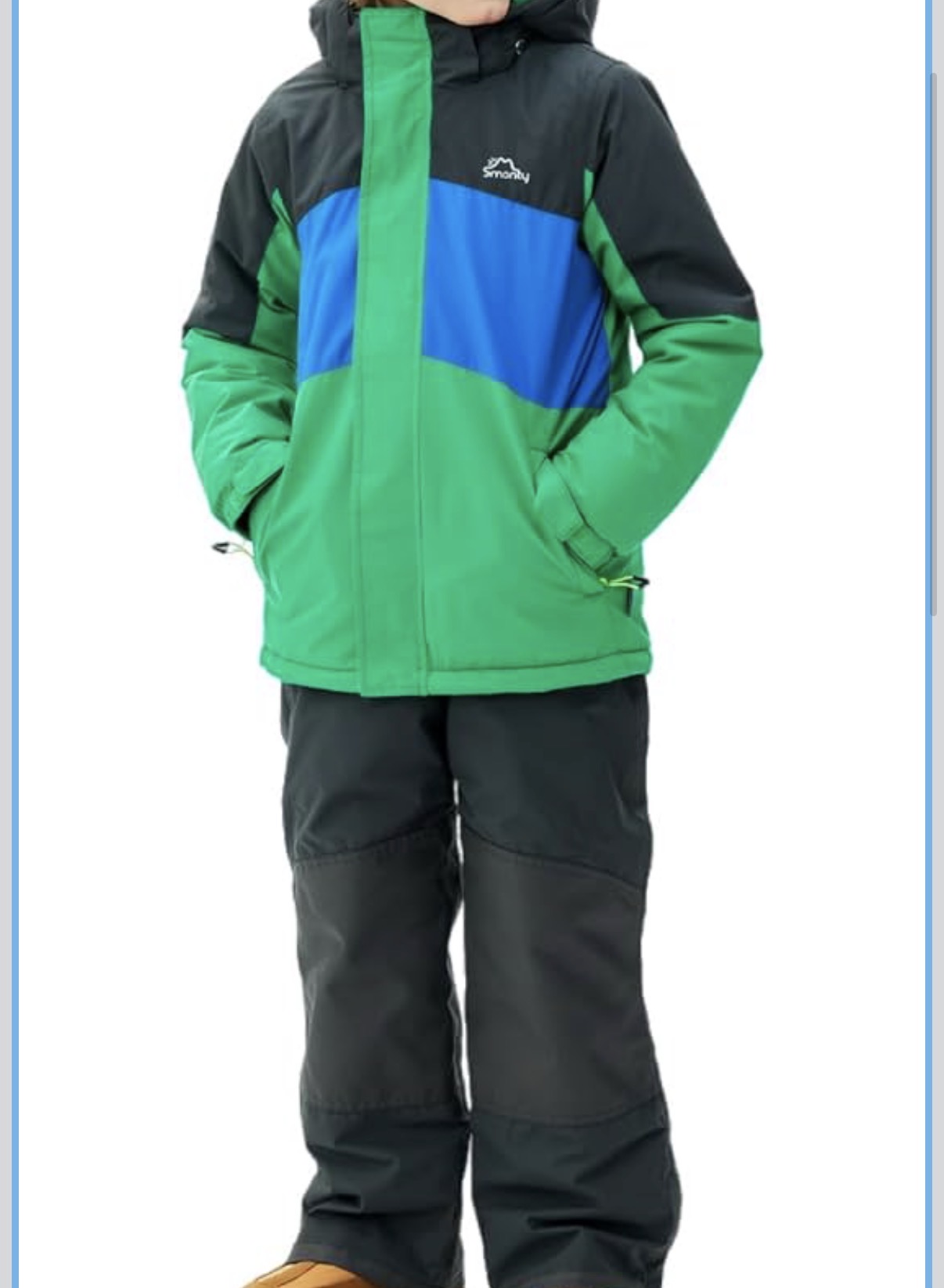 Smonty Kids Snow Suit — Insulated Waterproof Ski Jacket & Pants Set │ Z3 Grade: 🟢 Brand New (Sealed)