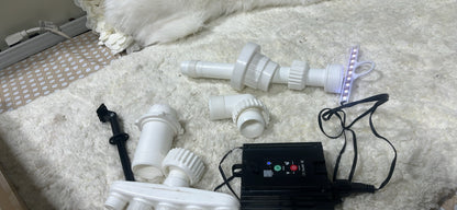 Solar LED Water Fountain Pump Kit with Multiple Nozzles │ 🟡 Z3 Grade: Open Box – Lightly Used
