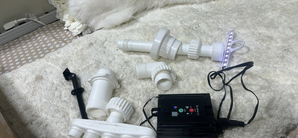 Solar LED Water Fountain Pump Kit with Multiple Nozzles │ 🟡 Z3 Grade: Open Box – Lightly Used