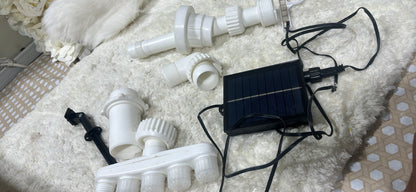 Solar LED Water Fountain Pump Kit with Multiple Nozzles │ 🟡 Z3 Grade: Open Box – Lightly Used