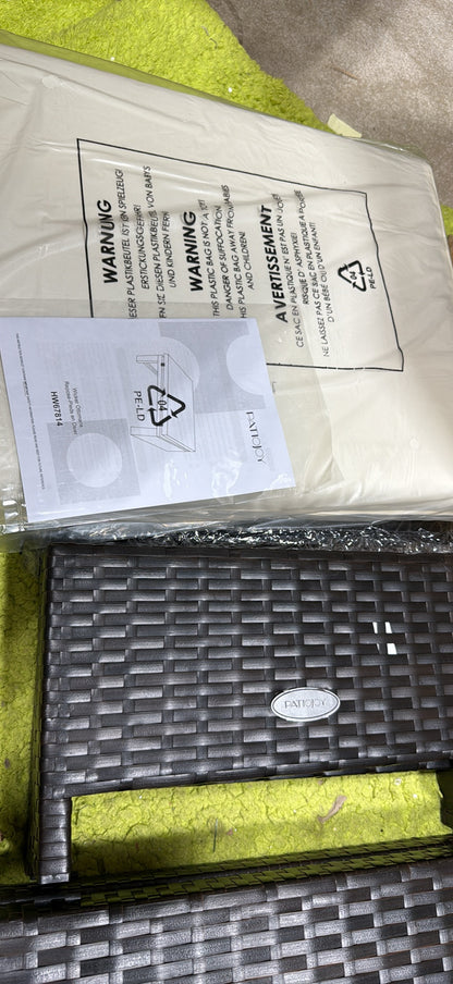 Patiojoy 2pc wicker dark brown │ 🟡 Z3 Grade: Open Box – Unused