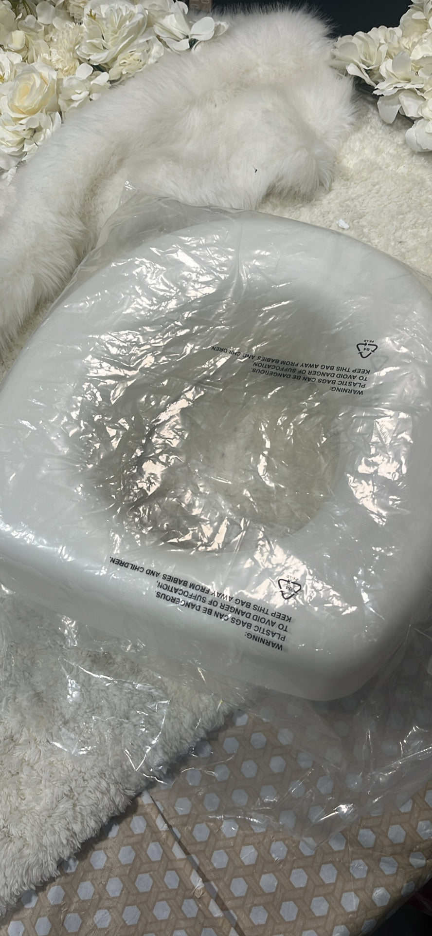 HealthSmart Raised Toilet Seat Riser 5in (522-1508-1901, White) │ 🟡 Z3 Grade: Open Box – Unused