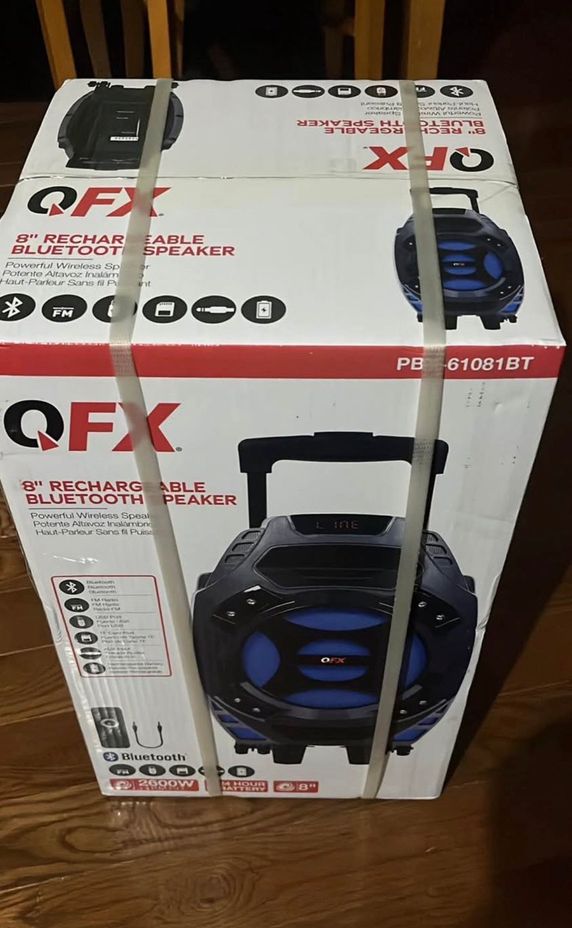 QFX 8" Bluetooth Party Speaker — Brand New