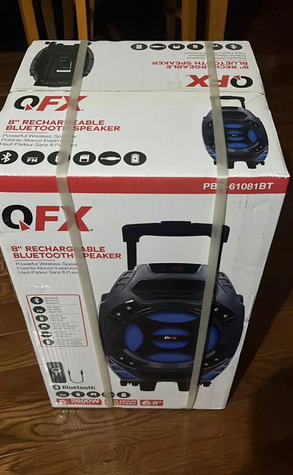 QFX 8" Bluetooth Party Speaker — Brand New