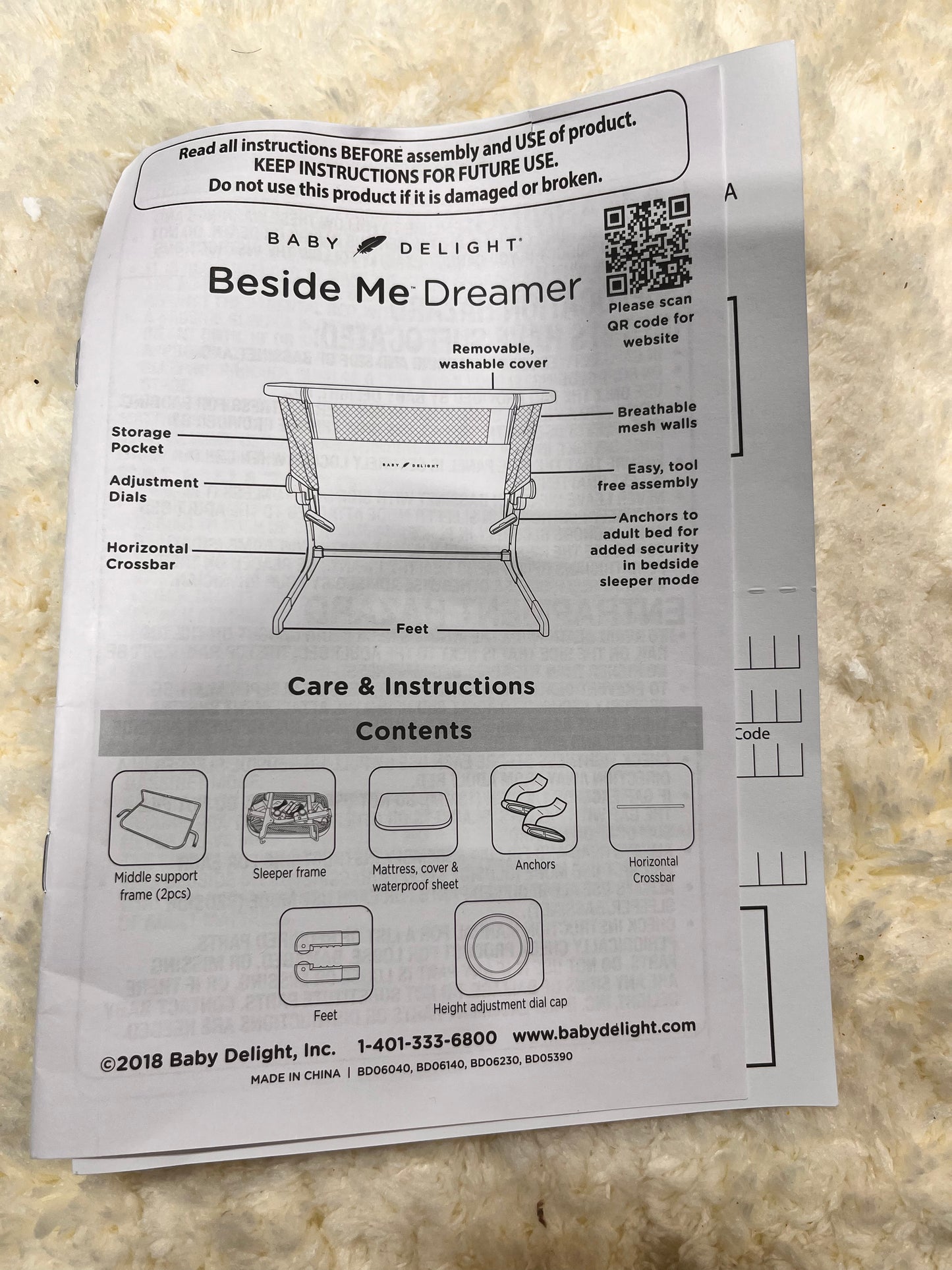 Baby Delight Beside Me Dreamer Bassinet & Bedside Sleeper — Open Box