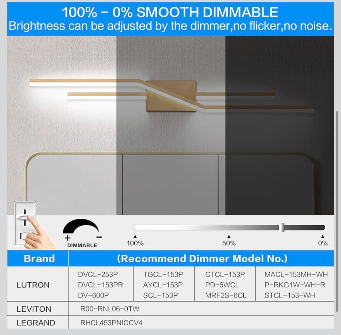 SOLFART 40" LED Bathroom Vanity Light – Brushed Gold │ 🟡 Z3 Grade: Open Box – Unused