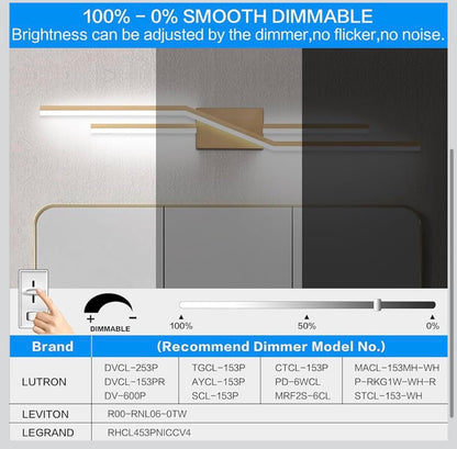 SOLFART 40" LED Bathroom Vanity Light – Brushed Gold │ 🟡 Z3 Grade: Open Box – Unused