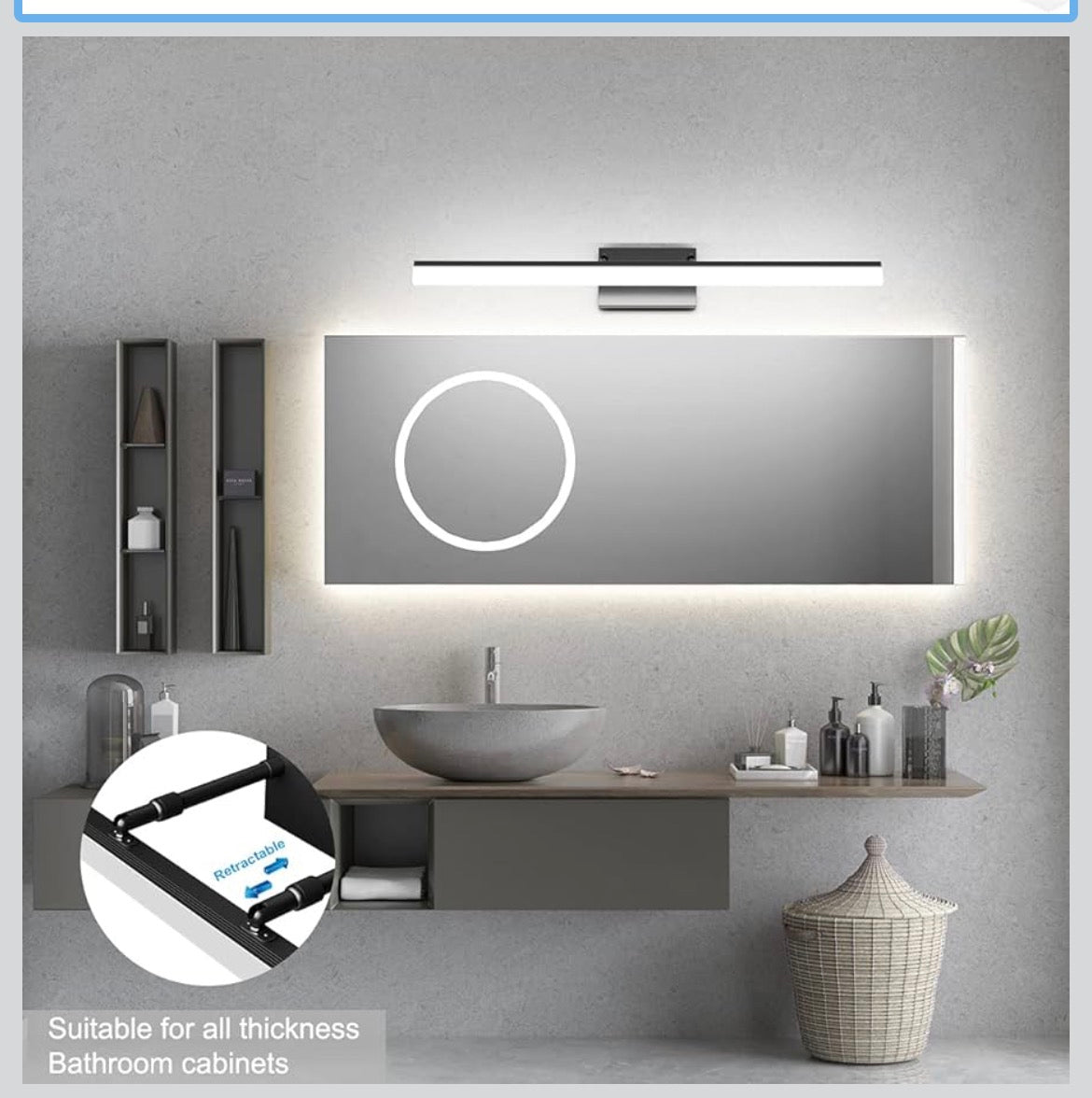 Aipsun 31.5" LED Vanity Bathroom Light – Adjustable Modern Black │ 🟡 Z3 Grade: Open Box – Unused