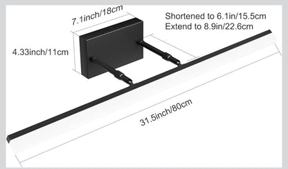 Aipsun 31.5" LED Vanity Bathroom Light – Adjustable Modern Black │ 🟡 Z3 Grade: Open Box – Unused