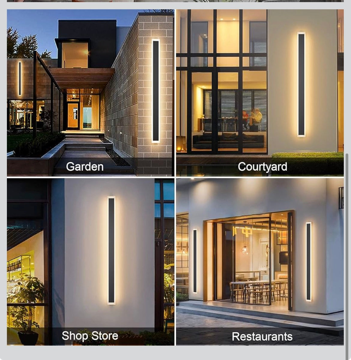 Aipsun LED Outdoor Wall Light – 39.4" Black │ 🟡 Z3 Grade: Open Box – Unused