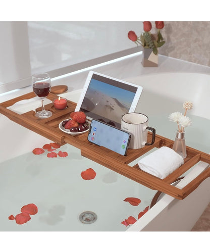 VaeFae Premium Teak Bathtub Tray │ 🟢 Z3 Grade: Brand New