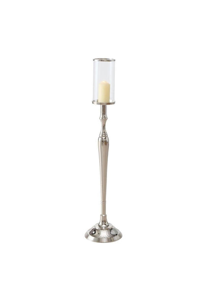 WHW Amara 43" Silver Lantern Candle Holder │ 🟡 Z3 Grade: Open Box – Unused