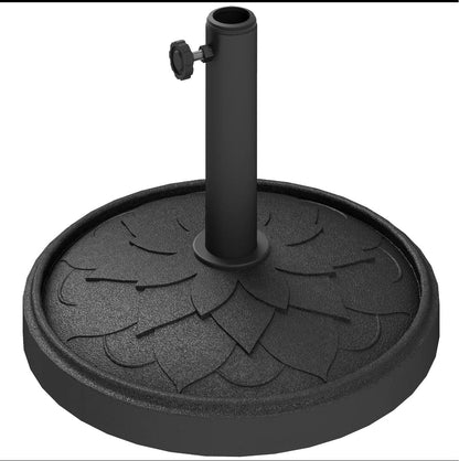 Outsunny Round Patio Umbrella Base – 26 lbs Resin, Black │ 🟠 Z3 Grade: Inspected & Tested