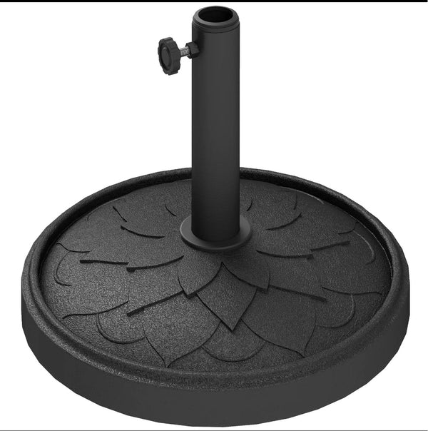Outsunny Round Patio Umbrella Base – 26 lbs Resin, Black │ 🟠 Z3 Grade: Inspected & Tested