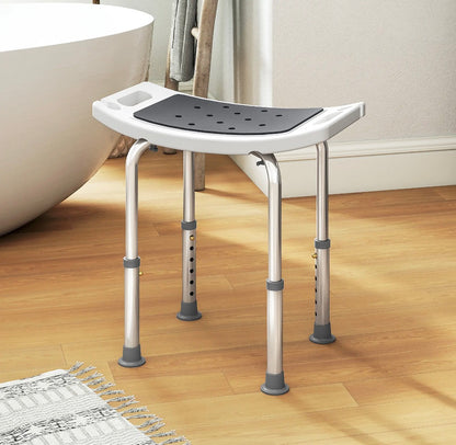 HOMCOM Adjustable Shower/Bath Chair (713-052V00GY, Grey) │ 🟡 Z3 Grade: Open Box – Unused