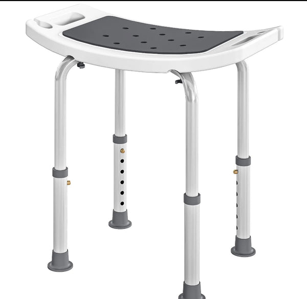 HOMCOM Adjustable Shower/Bath Chair (713-052V00GY, Grey) │ 🟡 Z3 Grade: Open Box – Unused