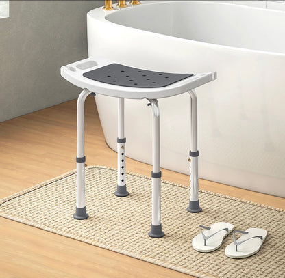 HOMCOM Adjustable Shower/Bath Chair (713-052V00GY, Grey) │ 🟡 Z3 Grade: Open Box – Unused