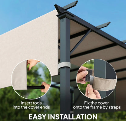 Outsunny Pergola Replacement Canopy 2-Pack (84C-492V00KK, Khaki, 10x10) │ 🟡 Z3 Grade: Open Box – Unused