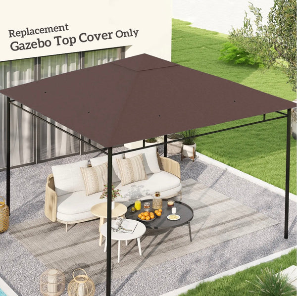 Outsunny 10x10 Gazebo Canopy Replacement Top (84C-141CF, Coffee) │ 🟡 Z3 Grade: Open Box – Unused