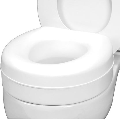 HealthSmart Raised Toilet Seat Riser 5in (522-1508-1901, White) │ 🟡 Z3 Grade: Open Box – Unused