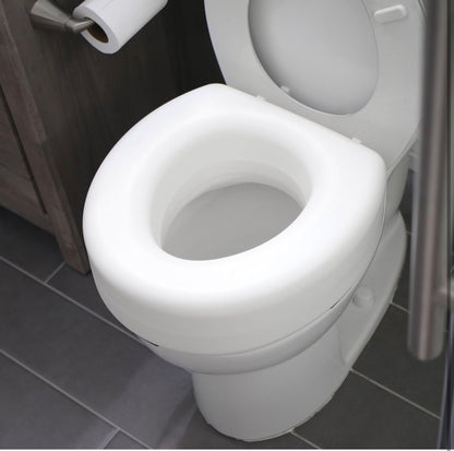 HealthSmart Raised Toilet Seat Riser 5in (522-1508-1901, White) │ 🟡 Z3 Grade: Open Box – Unused