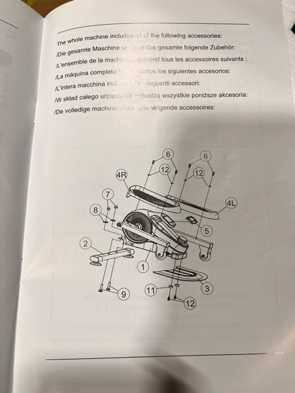 Costway Under Desk Elliptical Pedal Exerciser SP38634 Silver │ 🟡 Z3 Grade: Open Box – Lightly Used