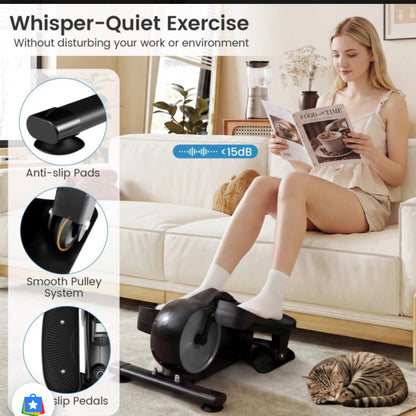 Costway Under Desk Elliptical Pedal Exerciser SP38634 Silver │ 🟡 Z3 Grade: Open Box – Lightly Used